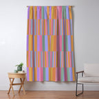 Mixed Stripes Pattern III 60s Rainbow Window Curtain Gallery Image 5