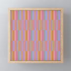Mixed Stripes Pattern III 60s Rainbow Mini Art Print Gallery Image 1