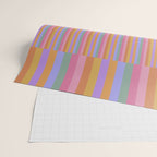 Mixed Stripes Pattern III 60s Rainbow Wrapping Paper Gallery Image 2