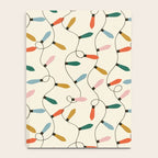 Vintage christmas lights art pattern Notebook Gallery Image 4