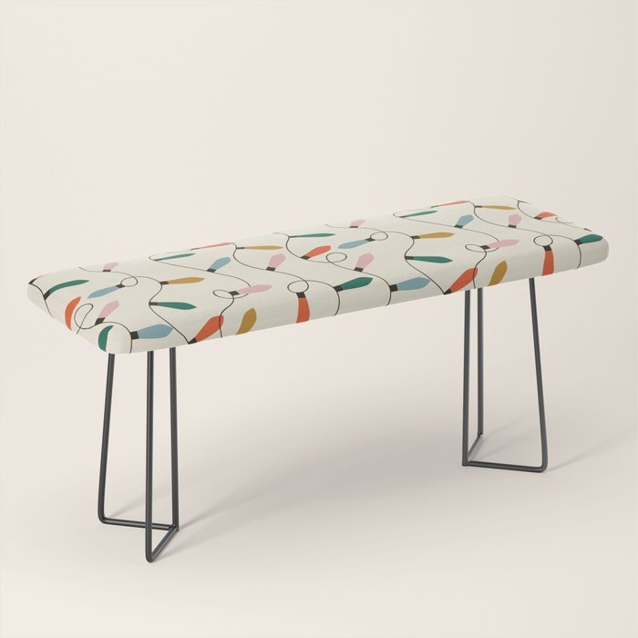 Vintage christmas lights art pattern Bench Gallery Image 1