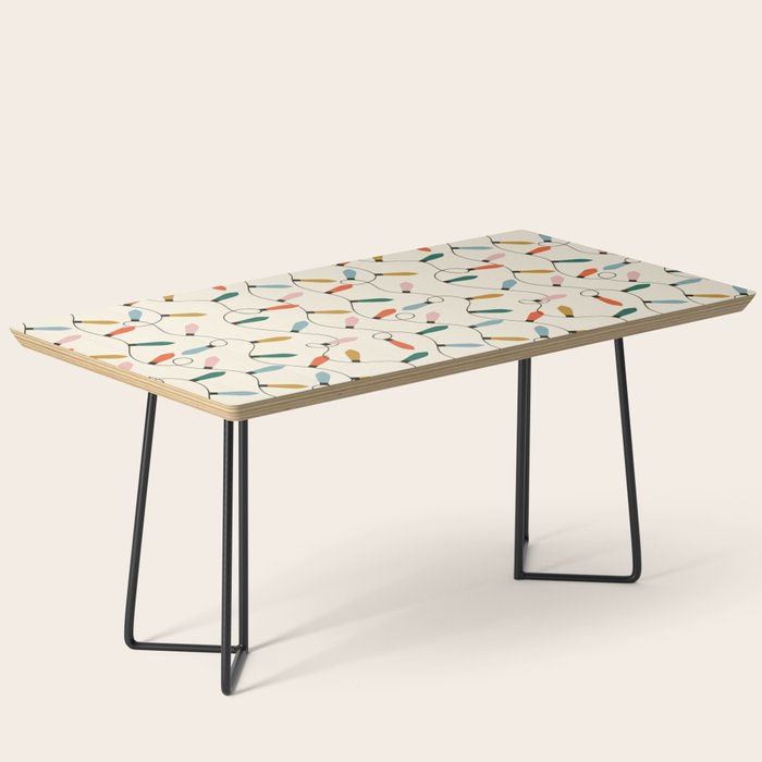 Vintage christmas lights art pattern Coffee Table Gallery Image 1