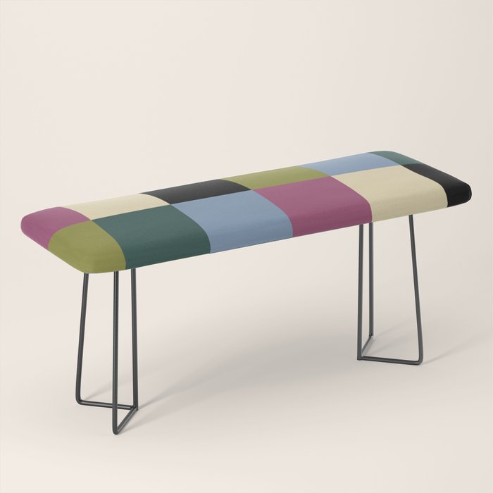 Bold Colorful Checks Pattern - Large I Bench Gallery Image 1