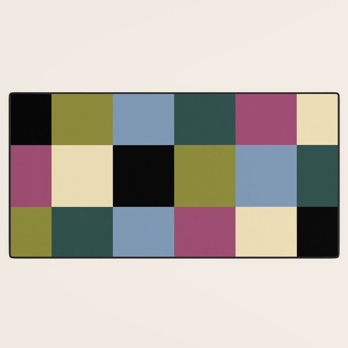 Bold Colorful Checks Pattern - Large I Desk Mat Gallery Image 3