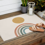Mid-Century Modern Rainbow Outdoor Rug Gallery Image 2