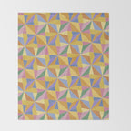 Kaleidoscope Tile Pattern IX Bright Colorful Summer Throw Blanket Gallery Image 2