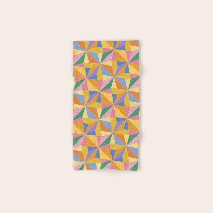 Kaleidoscope Tile Pattern IX Bright Colorful Summer Bath Towel Gallery Image 1