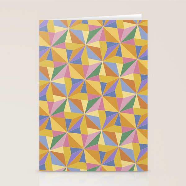 Kaleidoscope Tile Pattern IX Bright Colorful Summer Stationery Card Gallery Image 1
