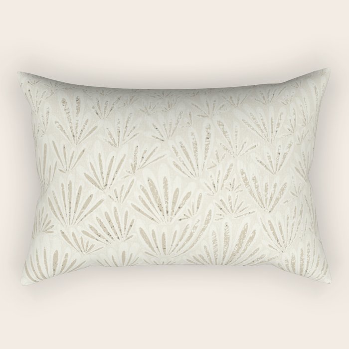 calming essentials meadow neutral white Rectangular Pillow Gallery Image 1