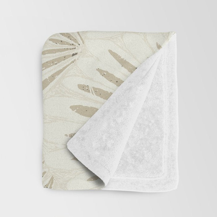 calming essentials meadow neutral white Throw Blanket Gallery Image 3