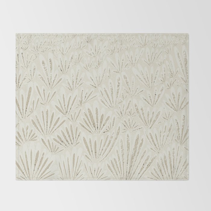 calming essentials meadow neutral white Throw Blanket Gallery Image 2