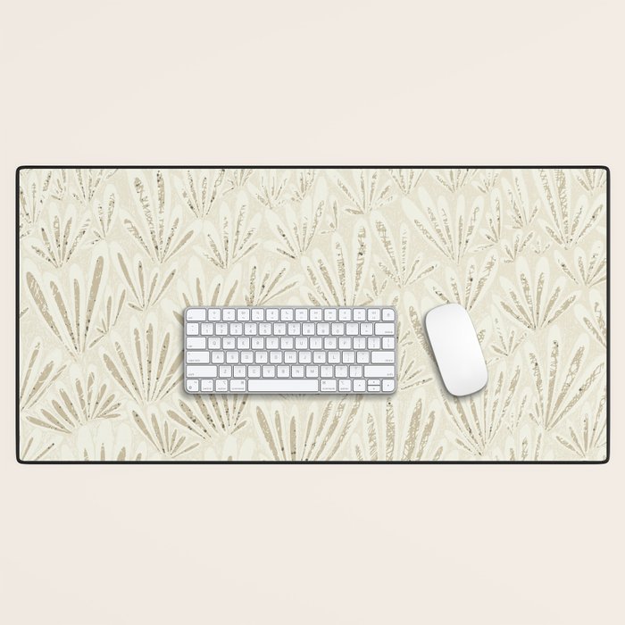 calming essentials meadow neutral white Desk Mat Gallery Image 1