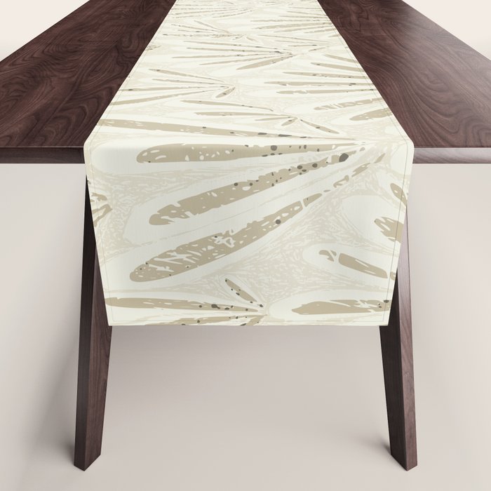 calming essentials meadow neutral white Table Runner Gallery Image 1