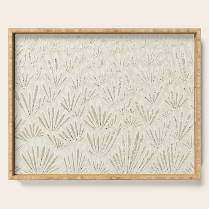 calming essentials meadow neutral white Serving Tray Gallery Image 1