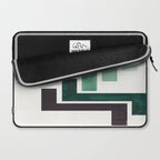 Deep Green Pattern Mid-century Modern Simple Geometric Pattern Watercolor Minimalist Art Squares Laptop Sleeve Gallery Image 2