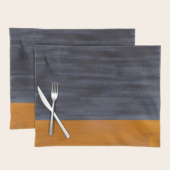 Golden Night Rothko Inspired Mid Century Modern Minimalist Color Field Placemat Gallery Image 1