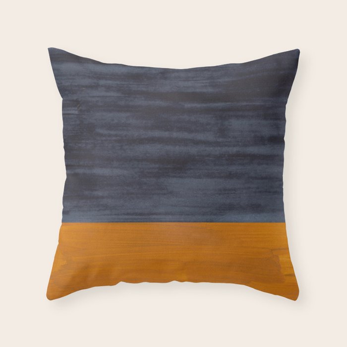Golden Night Rothko Inspired Mid Century Modern Minimalist Color Field Throw Pillow Gallery Image 1