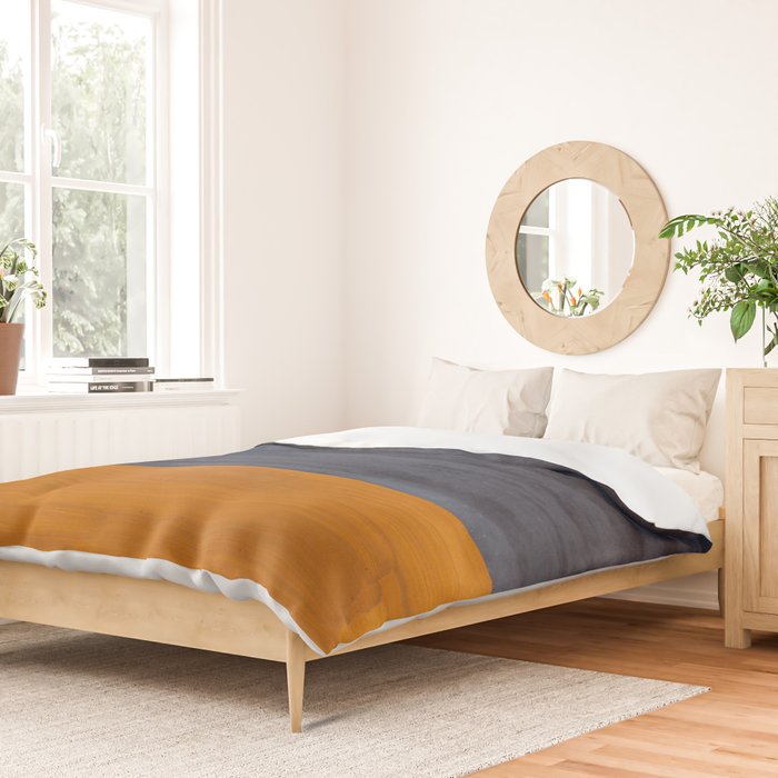 Golden Night Rothko Inspired Mid Century Modern Minimalist Color Field Duvet Cover Gallery Image 2