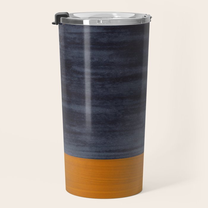 Golden Night Rothko Inspired Mid Century Modern Minimalist Color Field Travel Mug Gallery Image 3