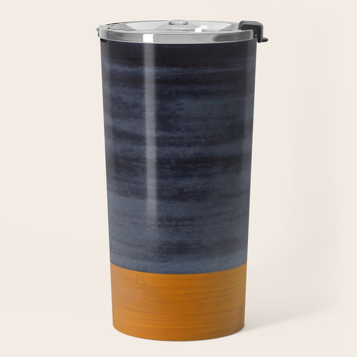 Golden Night Rothko Inspired Mid Century Modern Minimalist Color Field Travel Mug Gallery Image 2