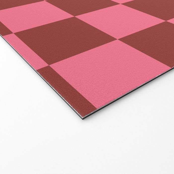 Rust x Retro Pink Mixed Checker Welcome Mat Gallery Image 2