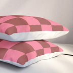 Rust x Retro Pink Mixed Checker Pillow Sham Gallery Image 3