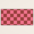 Rust x Retro Pink Mixed Checker Desk Mat Gallery Image 3