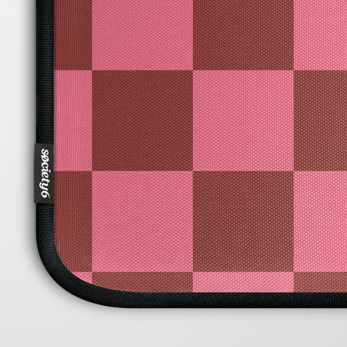 Rust x Retro Pink Mixed Checker Laptop Sleeve Gallery Image 3