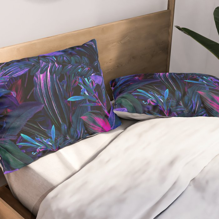 Future Garden Tropical Night Pillow Sham Gallery Image 2