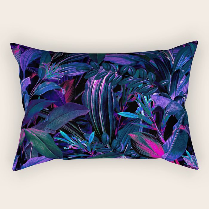 Future Garden Tropical Night Rectangular Pillow Gallery Image 2