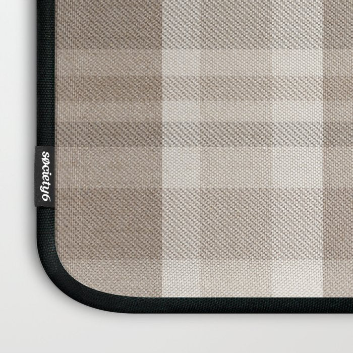 Checkered, Plaid Prints, Warm Brown Laptop Sleeve Gallery Image 3