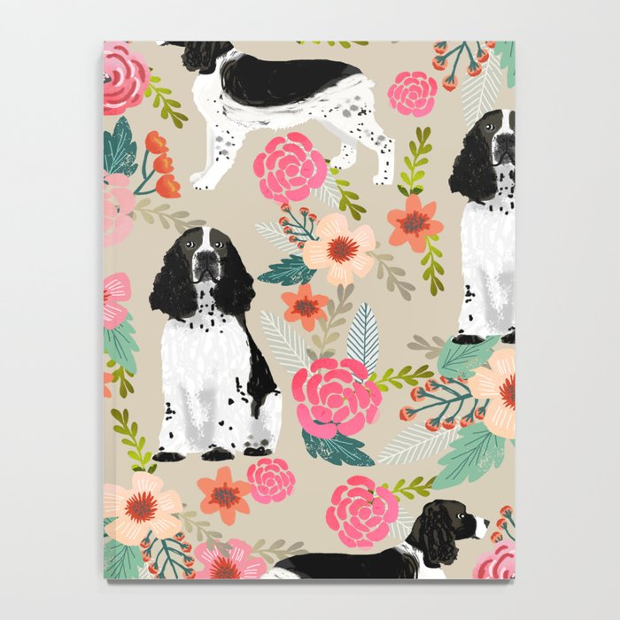 English Springer Spaniel dog breed florals dog gifts for dog lovers dog breeds Notebook Gallery Image 4