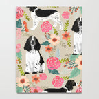 English Springer Spaniel dog breed florals dog gifts for dog lovers dog breeds Notebook Gallery Image 4