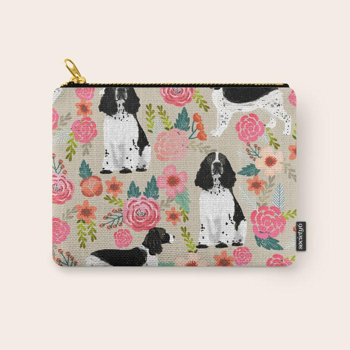 English Springer Spaniel dog breed florals dog gifts for dog lovers dog breeds Carry All Pouch Gallery Image 1