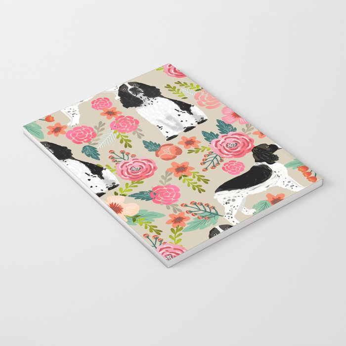 English Springer Spaniel dog breed florals dog gifts for dog lovers dog breeds Notebook Gallery Image 3