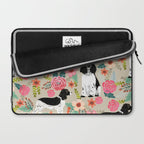 English Springer Spaniel dog breed florals dog gifts for dog lovers dog breeds Laptop Sleeve Gallery Image 2