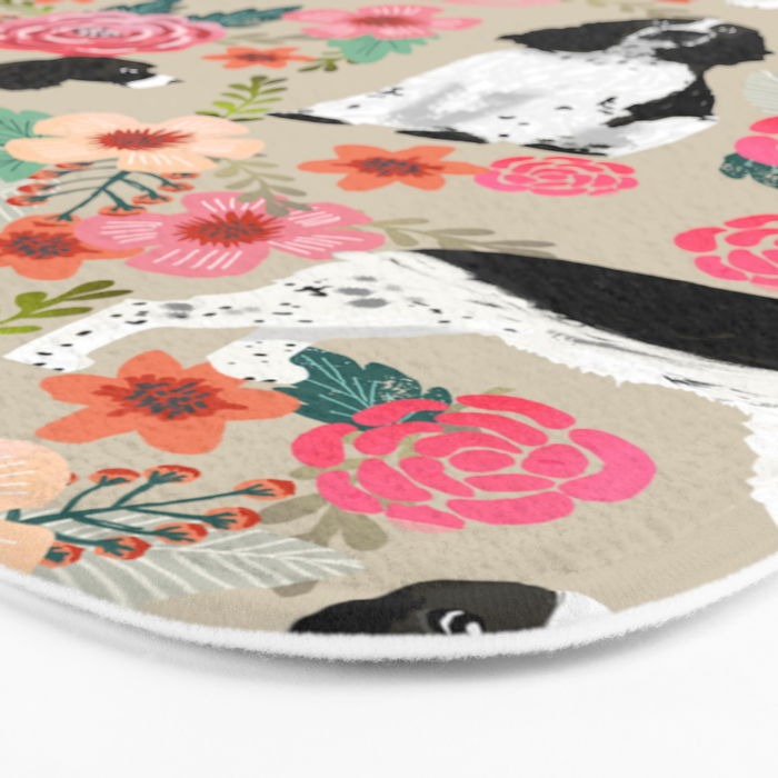 English Springer Spaniel dog breed florals dog gifts for dog lovers dog breeds Bath Mat Gallery Image 3