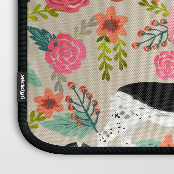 English Springer Spaniel dog breed florals dog gifts for dog lovers dog breeds Laptop Sleeve Gallery Image 3
