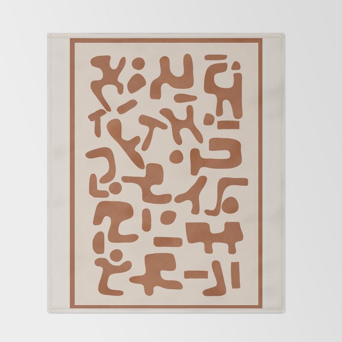 Organic Contemporary Modern Shapes 07 Throw Blanket Gallery Image 2
