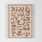 Organic Contemporary Modern Shapes 07 Throw Blanket Gallery Image 2