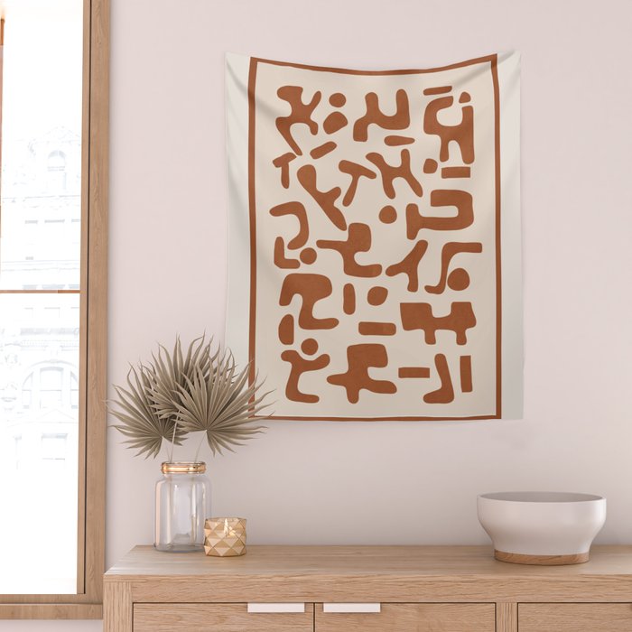 Organic Contemporary Modern Shapes 07 Wall Tapestry Gallery Image 2
