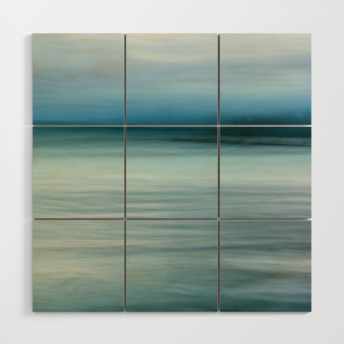 storm on the horizon - abstract ocean landscape photograph Wood Wall Art Gallery Image 1