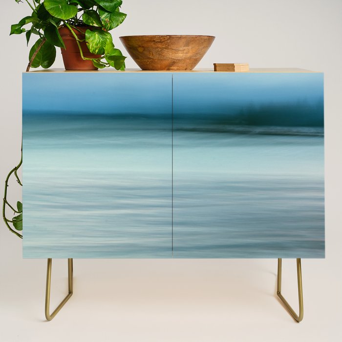 storm on the horizon - abstract ocean landscape photograph Credenza Gallery Image 1