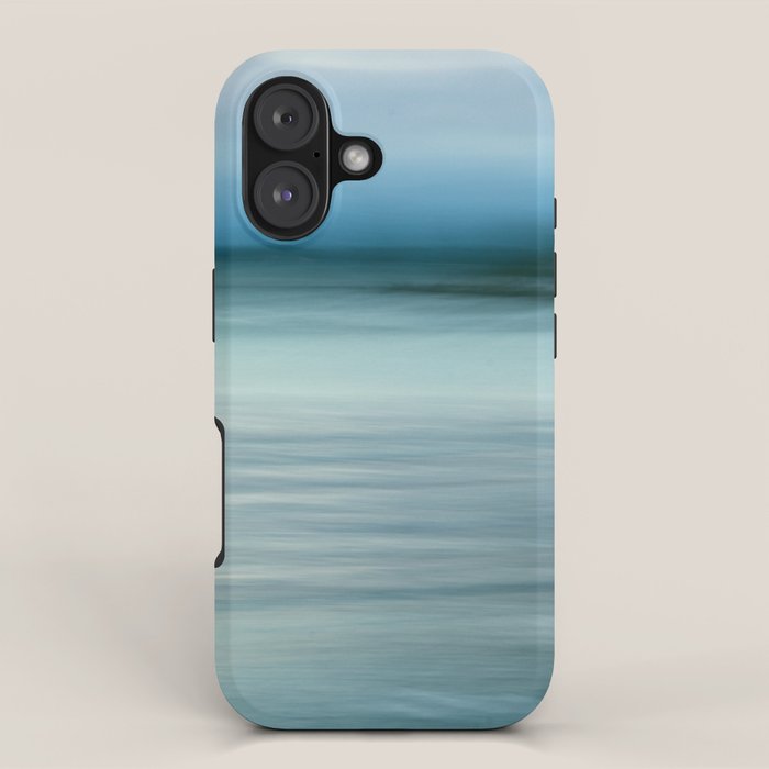 storm on the horizon - abstract ocean landscape photograph iPhone Case Gallery Image 1