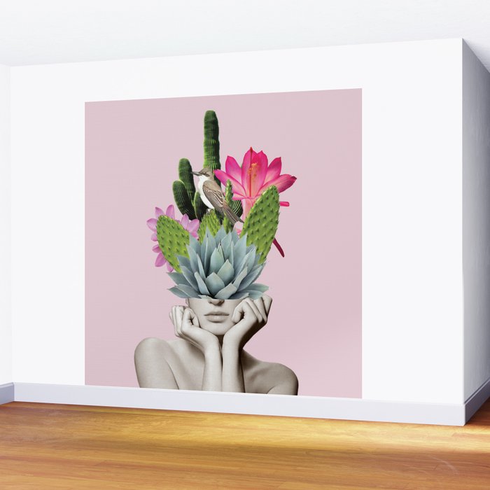 Cactus Lady Wall Mural Gallery Image 2