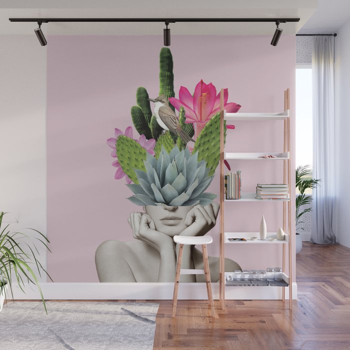 Cactus Lady Wall Mural Gallery Image 1