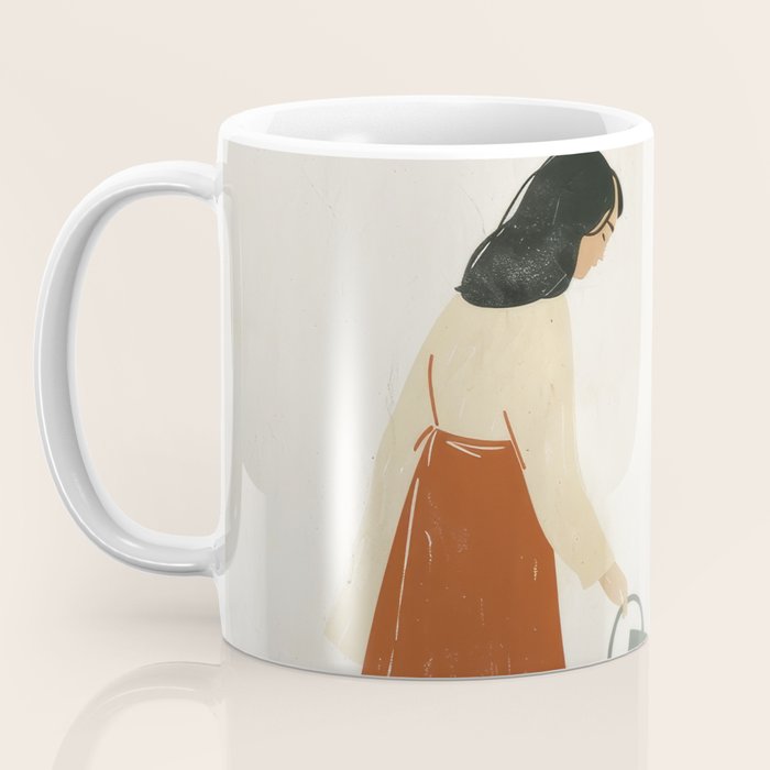 Still Life with Girl and Growing Plant Coffee Mug Gallery Image 3