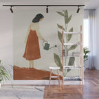 Still Life with Girl and Growing Plant Wall Mural Gallery Image 1