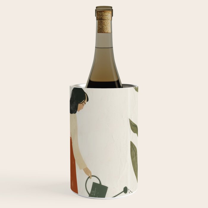 Still Life with Girl and Growing Plant Wine Chiller Gallery Image 1