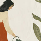Still Life with Girl and Growing Plant Coffee Mug Gallery Image 2